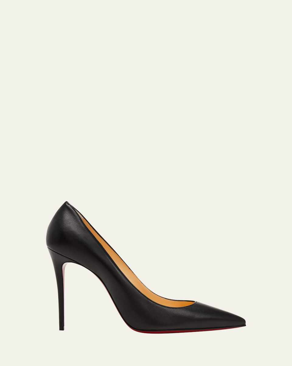 Kate Red Sole High-Heel Pumps, Black