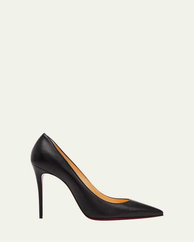 Kate Red Sole High-Heel Pumps, Black