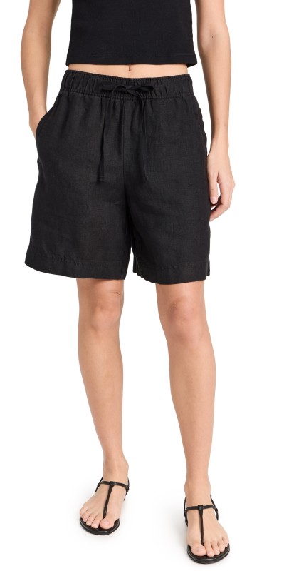 Vince Hemp Pull On Shorts Black