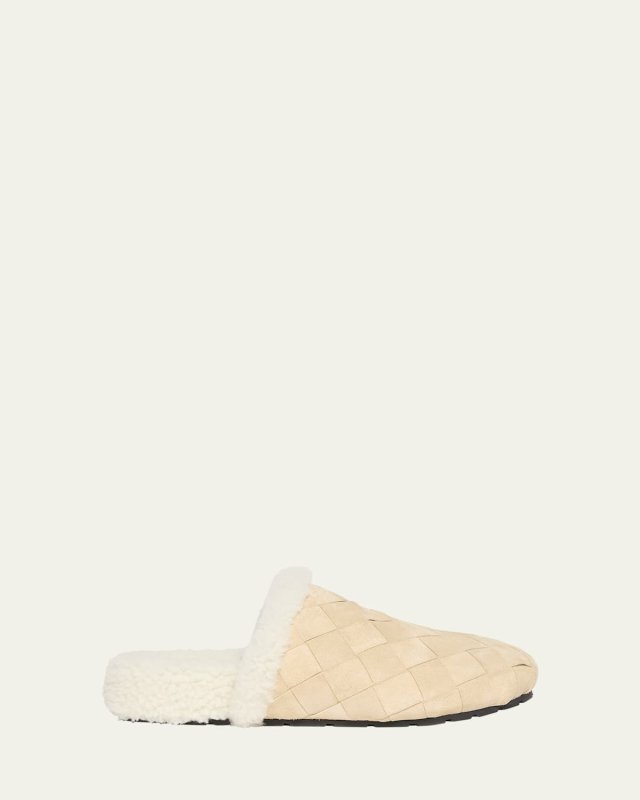 Reggie Woven Suede Slipper Mules
