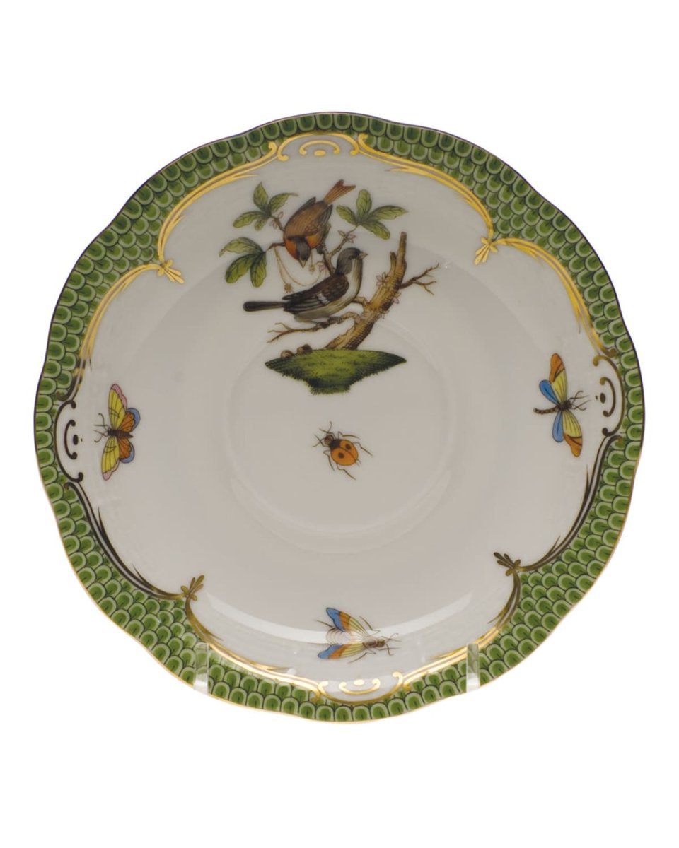Rothschild Bird Green Motif 04 Tea Saucer