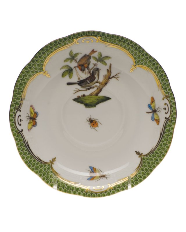 Rothschild Bird Green Motif 04 Tea Saucer