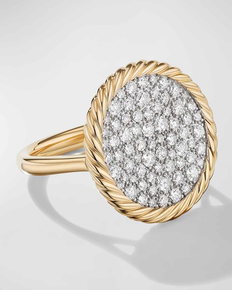 DY Elements Ring with Diamonds in 18K Gold, 21.2mm