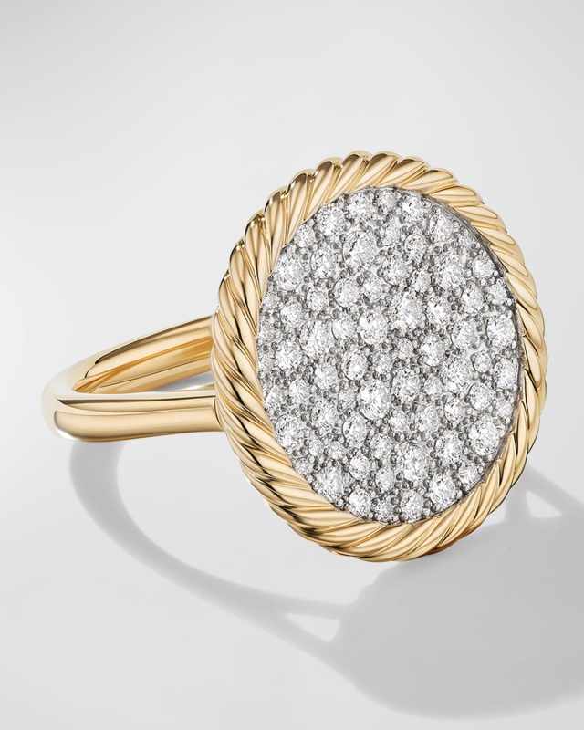 DY Elements Ring with Diamonds in 18K Gold, 21.2mm