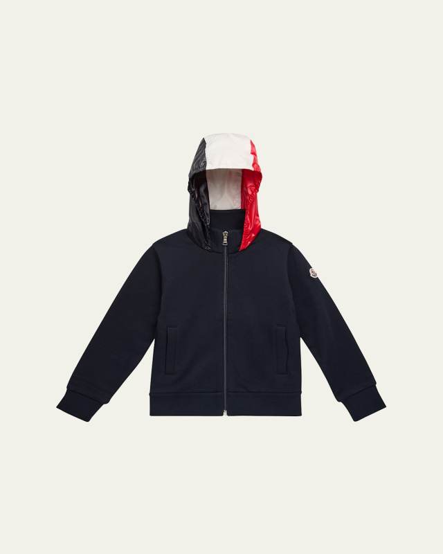 Boy's Tri-Stripe Zip Up Hoodie, Size 8-14