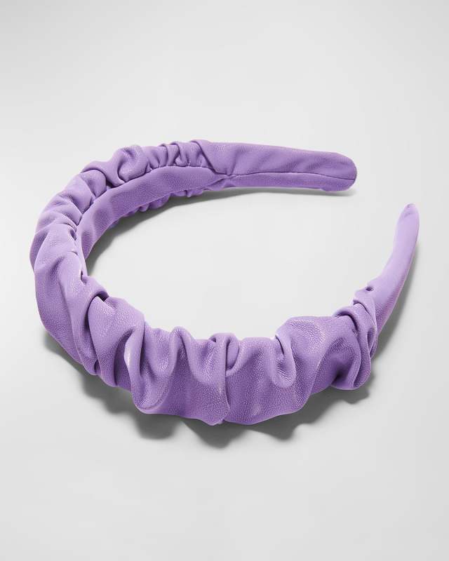 Kelly Purple Faux Leather Headband