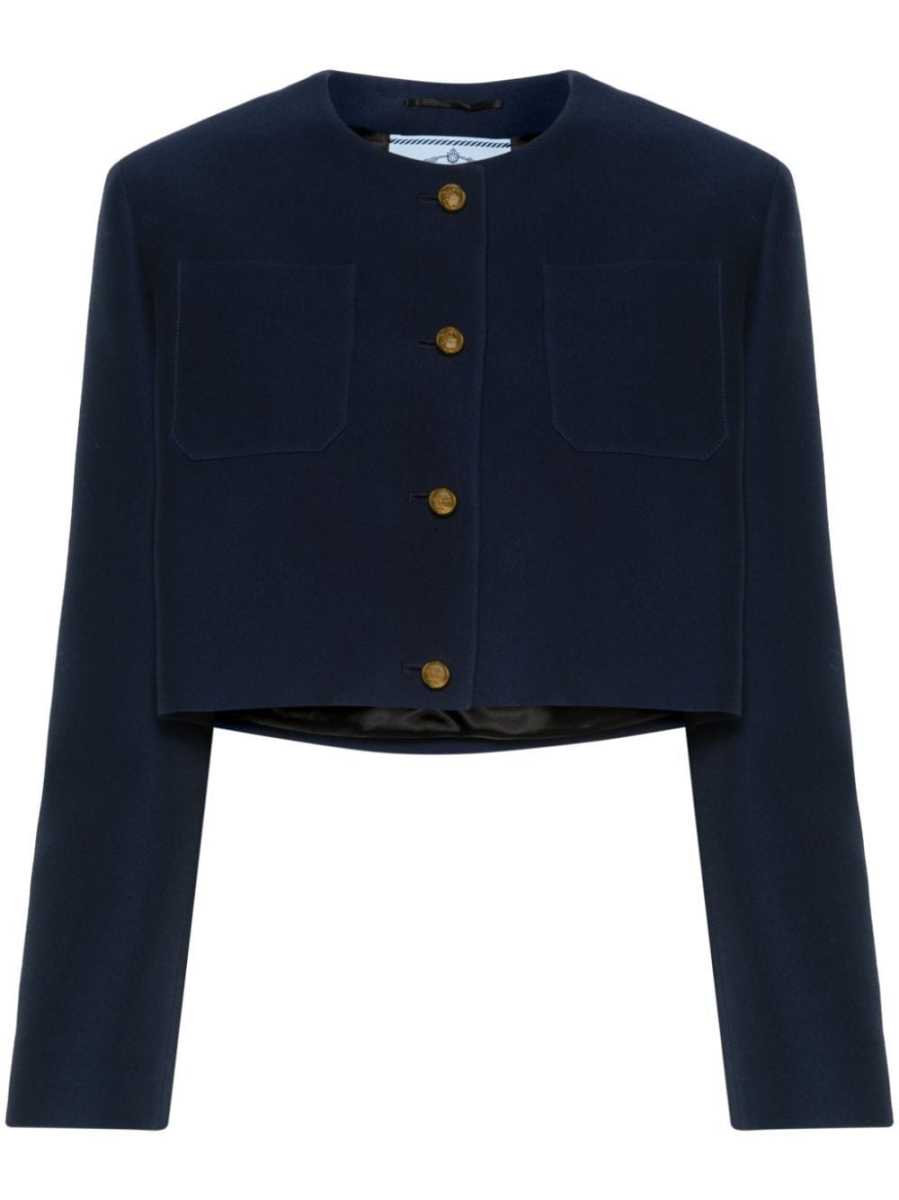single-breasted cropped jacket