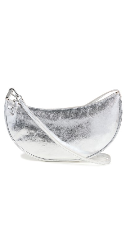 STAUD Walker Shoulder Bag Silver