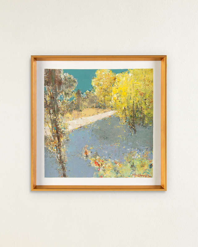 "Silence by the Stream" Original Painting by Liu Mengzhou