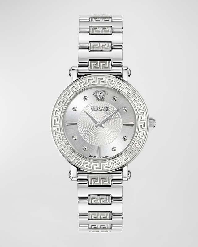 35mm Greca Sphere Watch with Bracelet Strap, Stainless Steel