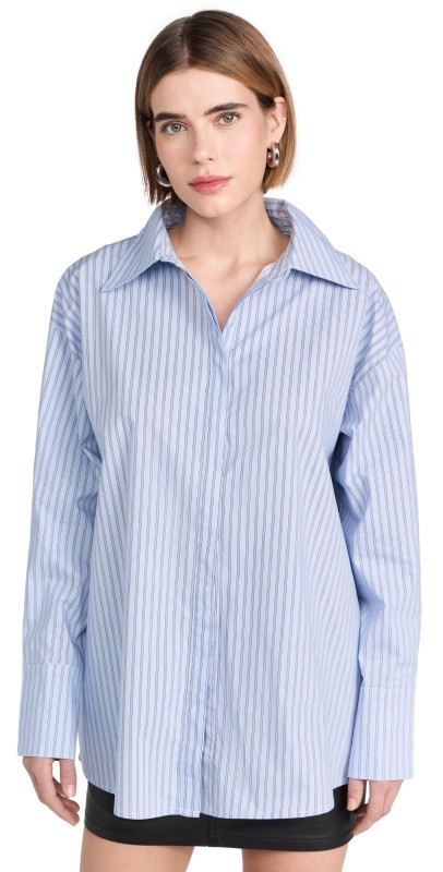 Lioness Boyfriend Shirt Blue Stripe