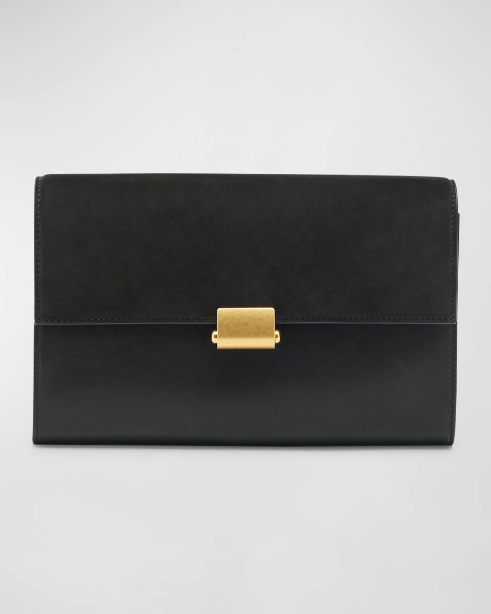 Laurie Clutch in Lux Calfskin and Nubuck