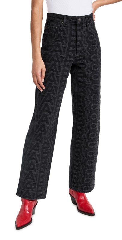 Marc Jacobs The Monogram Denim Pants Black