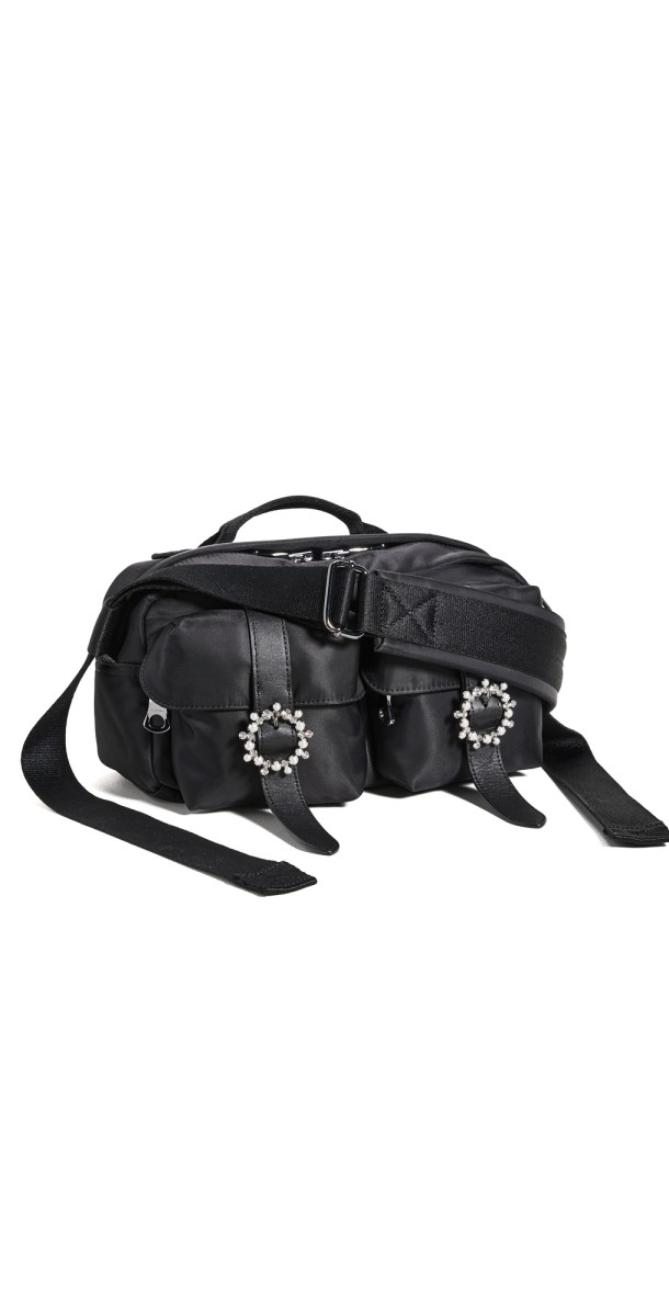 Simone Rocha Classic Crossbody Bag W/ Buckle Black