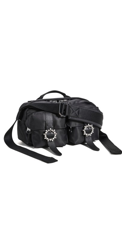 Simone Rocha Classic Crossbody Bag W/ Buckle Black