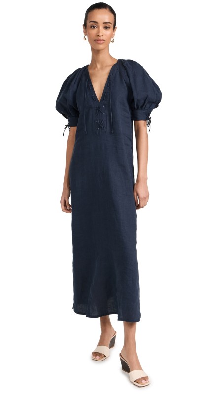Sleeper Garden Dress in Navy Navy