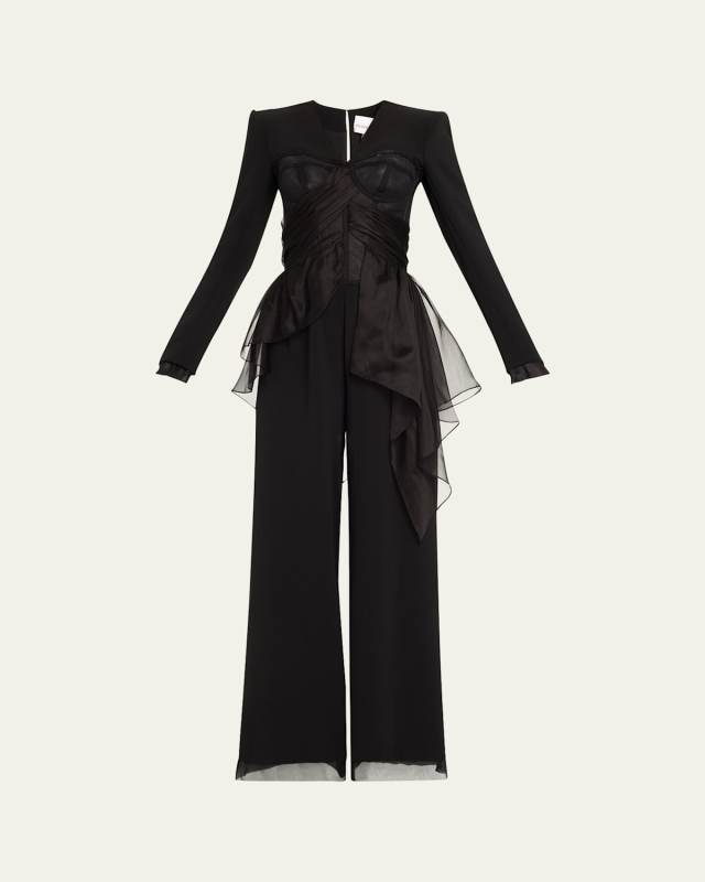 Cameron Wide Leg Organza Jumpsuit