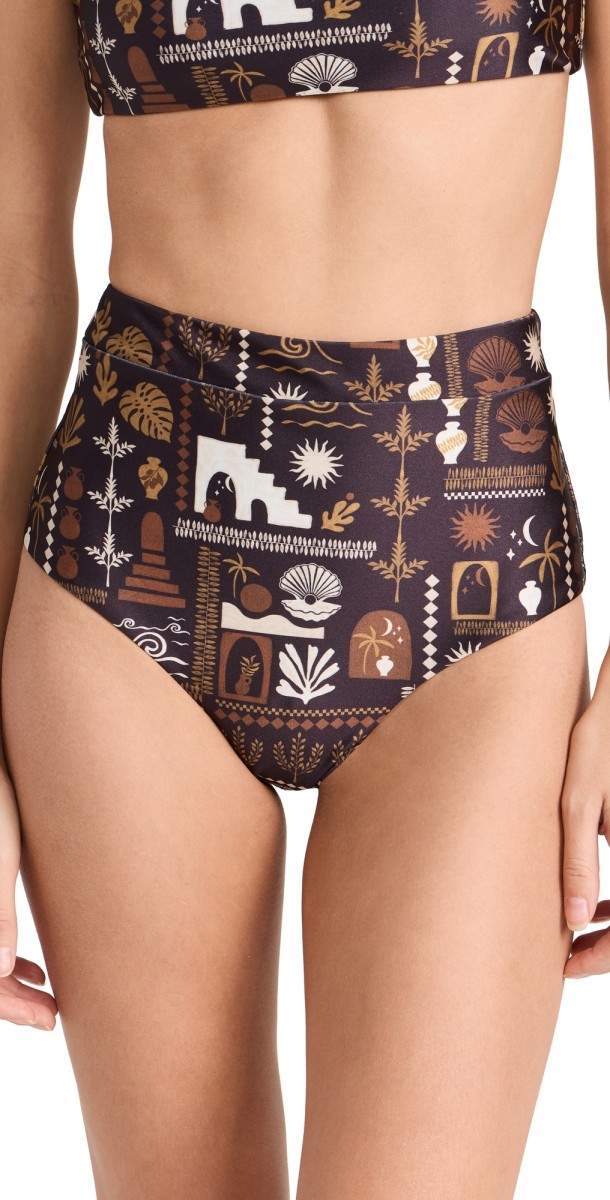 MINKPINKakai High Waisted Bottoms Black/Print