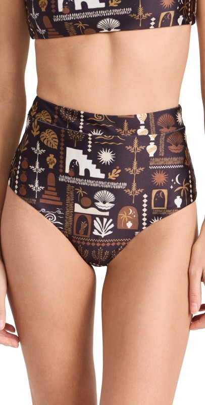 MINKPINKakai High Waisted Bottoms Black/Print