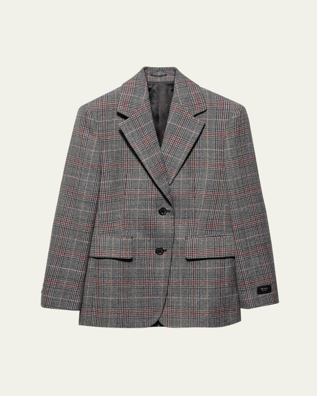 Prince of Wales Wool Blazer