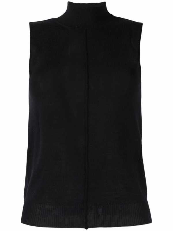 high neck cashmere vest