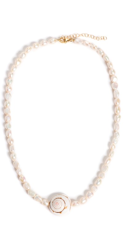 Galley Los Angeles Single Shell Necklace Pearl