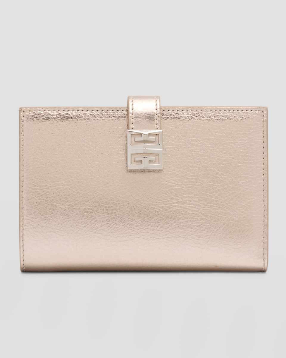 4G Card Holder in Metallized Leather