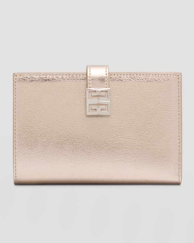 4G Card Holder in Metallized Leather