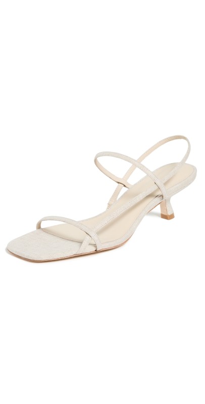 Reformation Serenity Linen Sandals Oatmeal