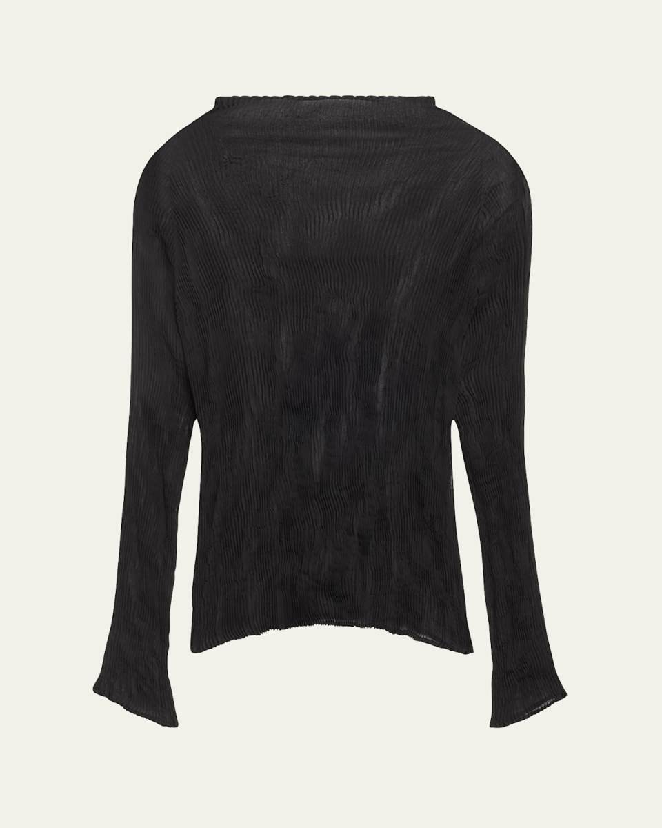 Chiffon Twist Bk Wt 46 High-Neck Top
