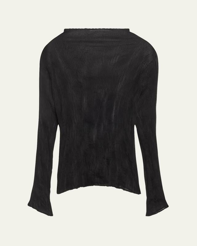 Chiffon Twist Bk Wt 46 High-Neck Top