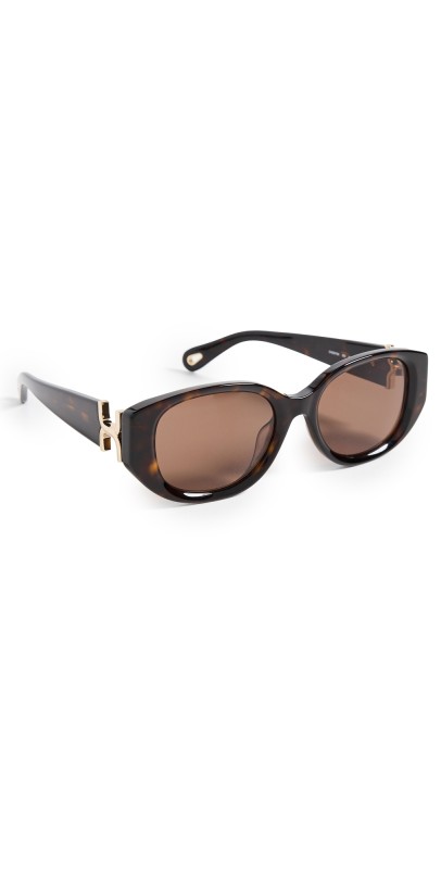 Chloe Marcie Sunglasses Havana-Havana-Brown