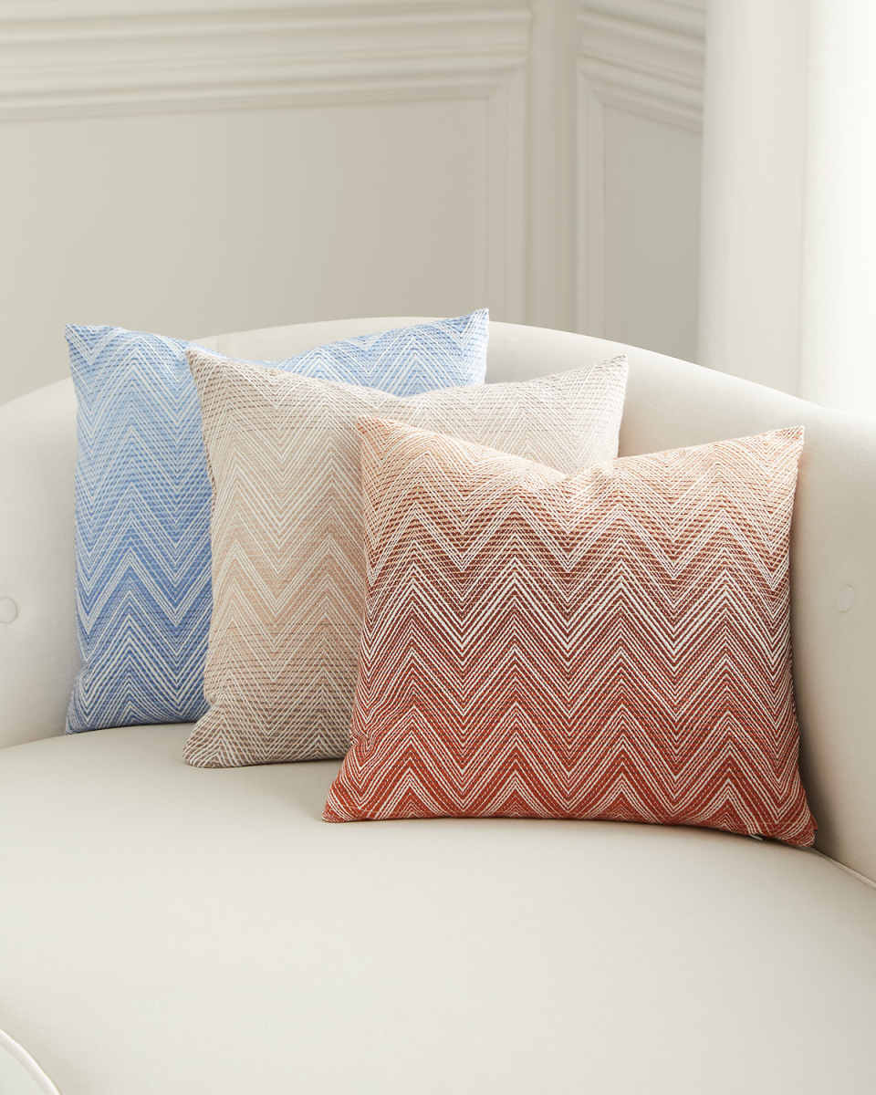 Timmy Merino Wool Ombre Chevron Cushion