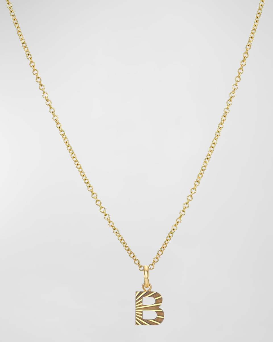 14K Gold Initial Pendant Necklace
