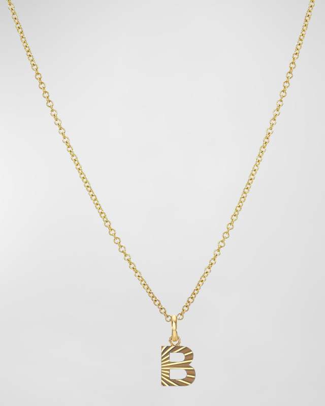 14K Gold Initial Pendant Necklace