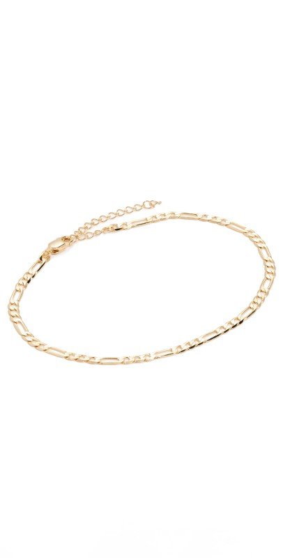 SHASHI Figaro Ankel Chain Gold