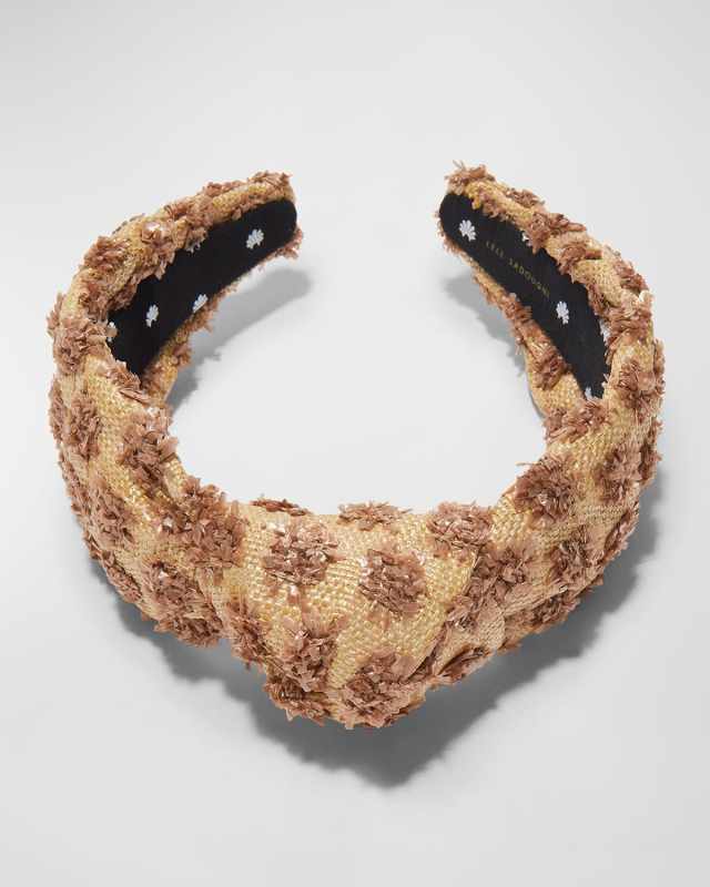 Knotted Raffia-Dot Headband