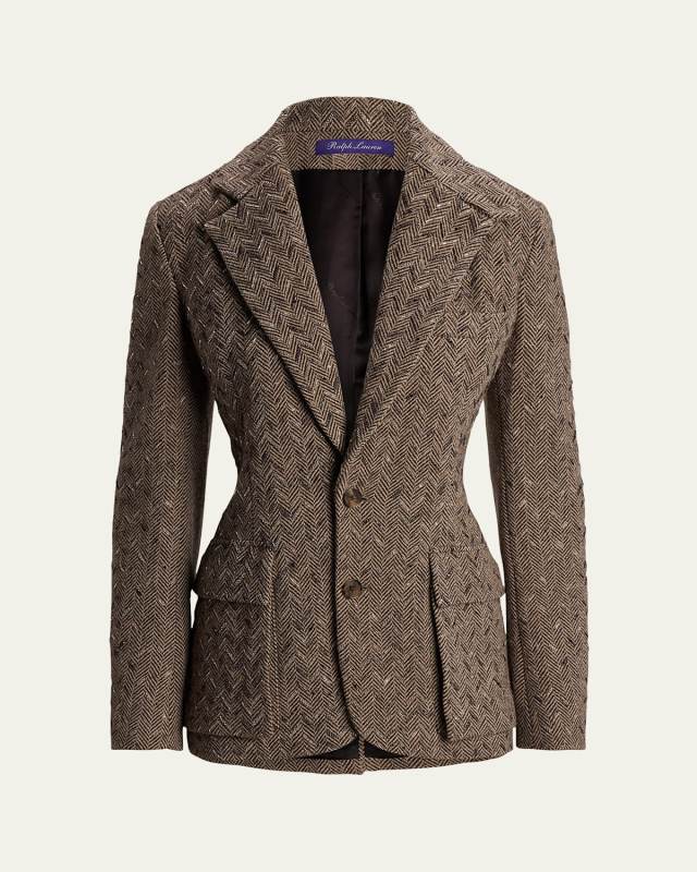 Preston Embellished Herringbone Jacket