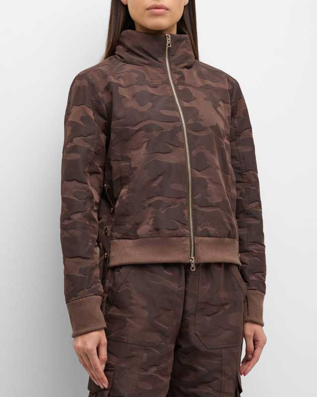 Violette Camo Bomber Jacket