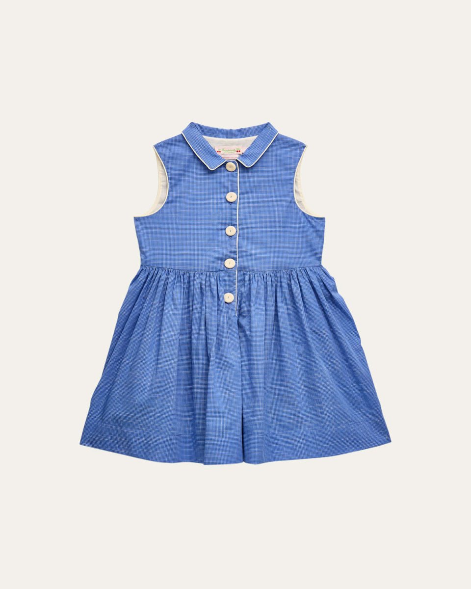 Girl's Anne Button-Front Dress, Size 4-14