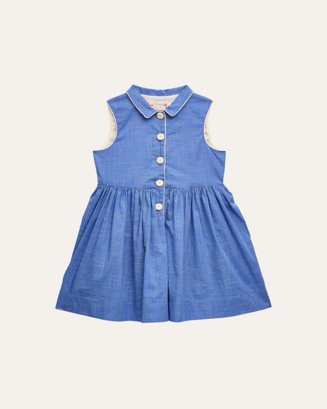 Girl's Anne Button-Front Dress, Size 4-14