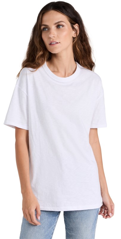 rag & bone Mini Slub Boyfriend Tee White