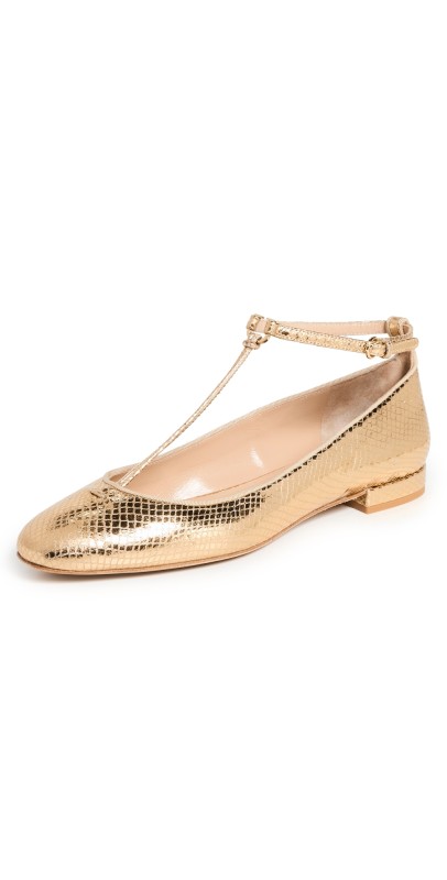 Ulla Johnson Printed Chiaro Flats Gold