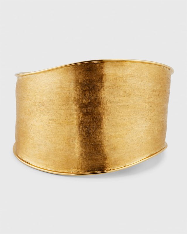 Lunaria Cuff Bracelet in 18K Yellow Gold