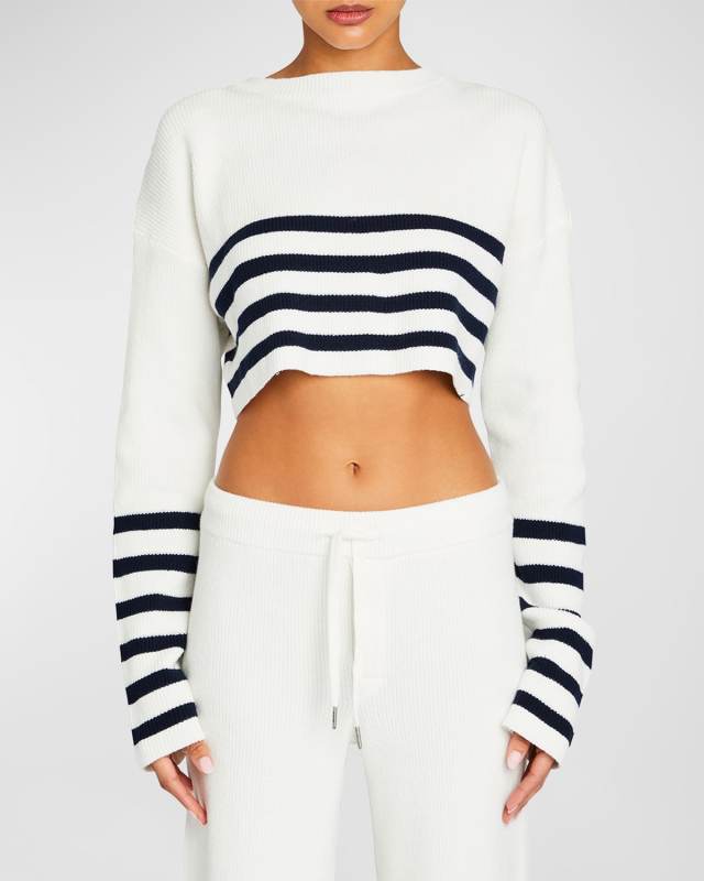 Sharlie Stripe Cropped Sweat