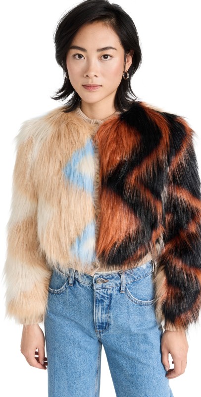 Missoni Bomber Jacket BROWN BASE MULTI ZIG ZAG