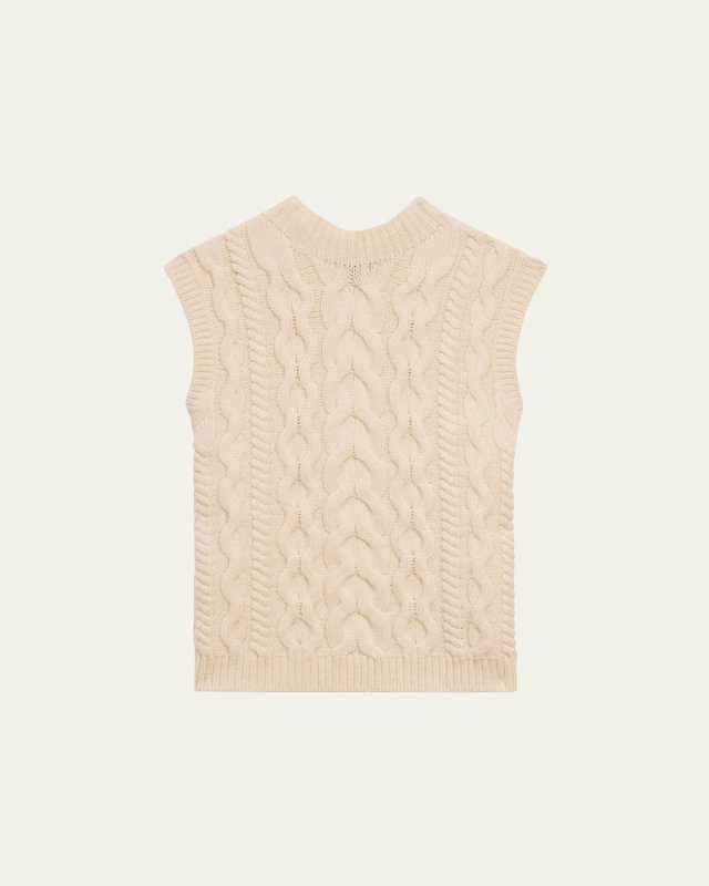 Cable-Knit Wool-Cashmere Vest