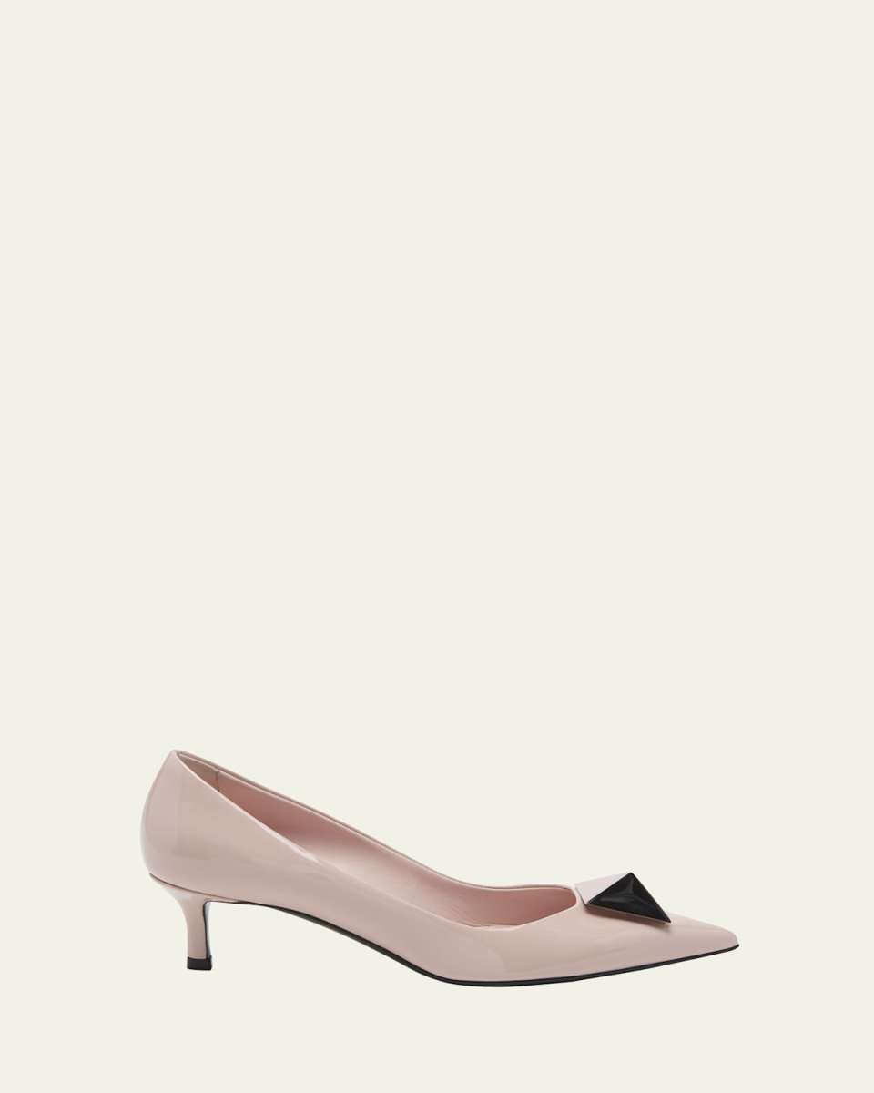One Stud Calfskin Leather Pumps
