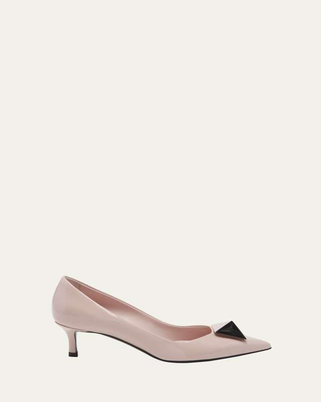 One Stud Calfskin Leather Pumps