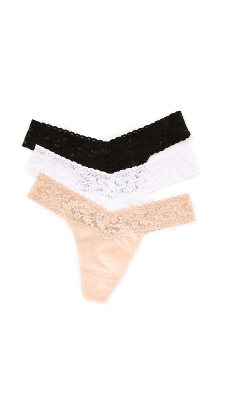 Hanky Panky Original Rise Cotton 3 Pack Black/White/Cha